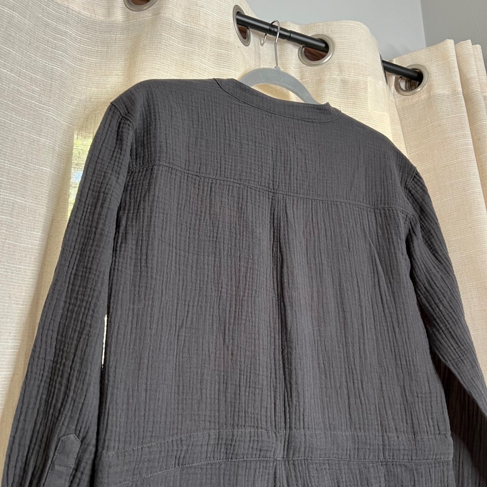NWT Faherty Dream Cotton Gauze Jumpsuit Washed Black Organic Women's Size Small‎ - Picture 9 of 13